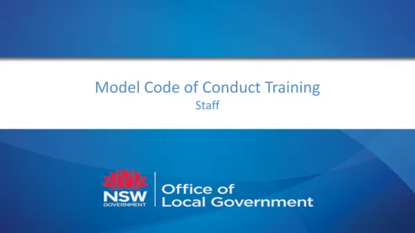 Model Code of Conduct Training Staff