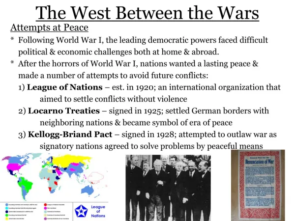 The West Between the Wars