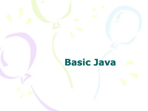 Basic Java