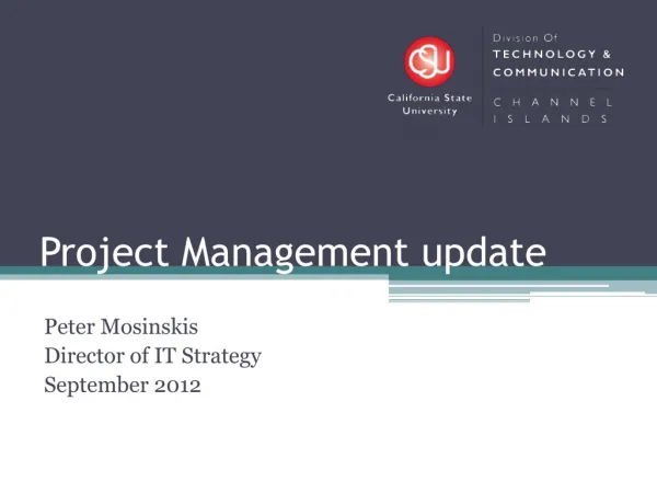 Project Management update