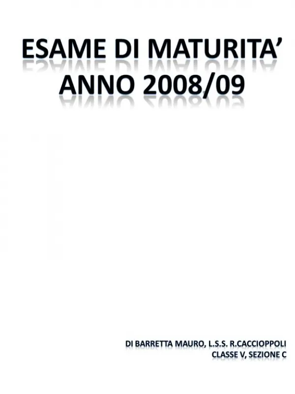 ESAME DI MATURITA ANNO 2008