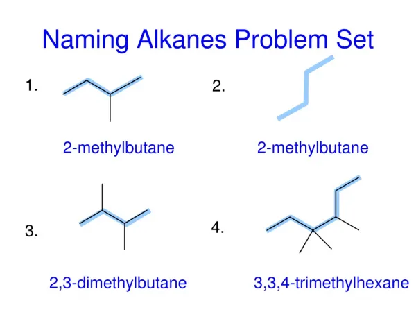 Naming Alkanes Problem Set