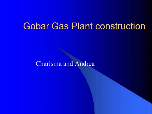 Gobar Gas Plant construction