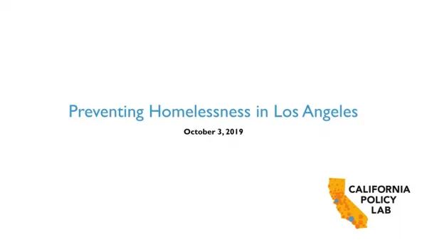 Preventing Homelessness in Los Angeles