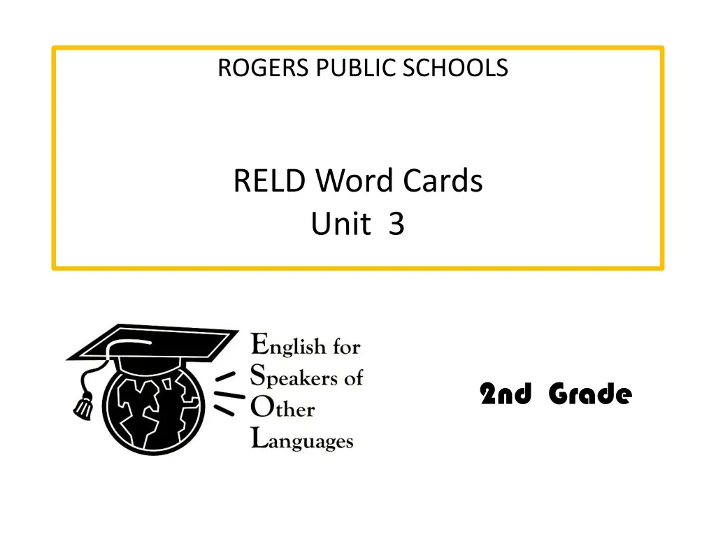 reld word cards unit 3