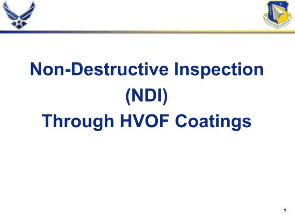 Non-Destructive Inspection NDI Through HVOF Coatings