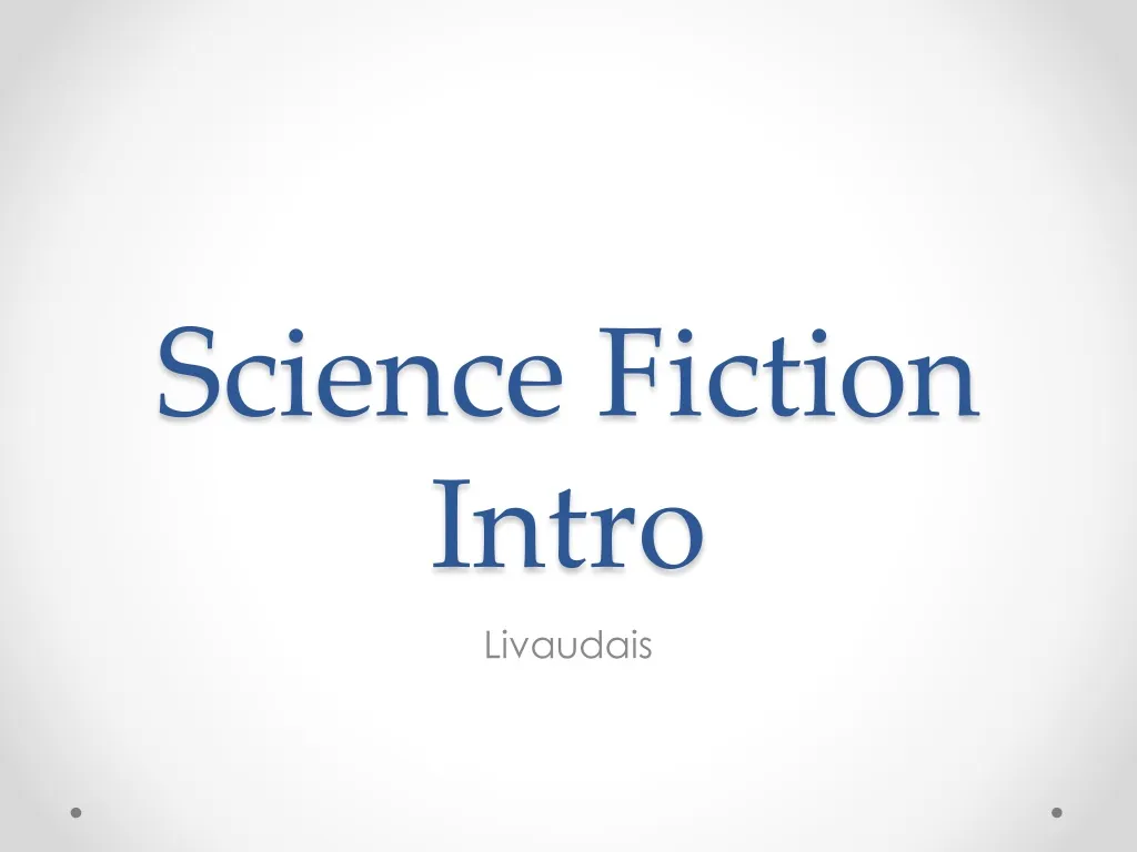 science fiction intro
