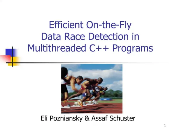 Efficient On-the-Fly Data Race Detection in Multithreaded C Programs