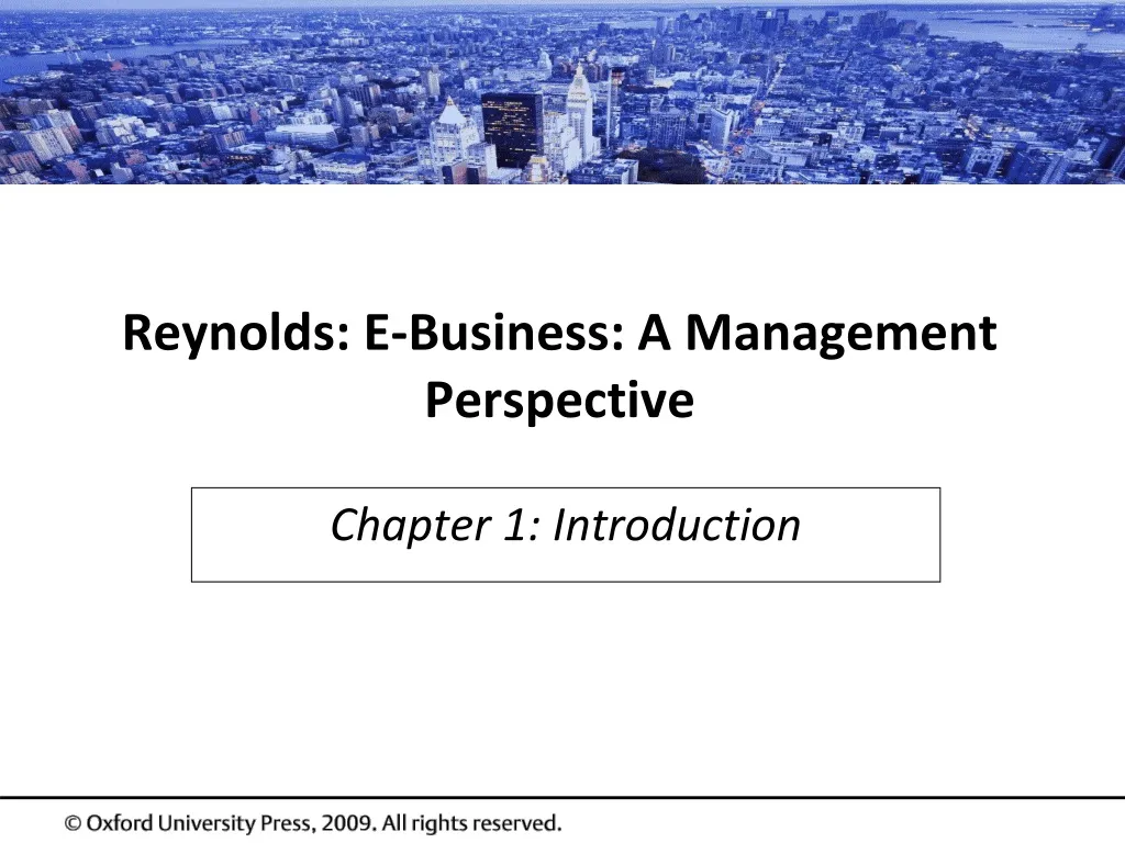 reynolds e business a management perspective