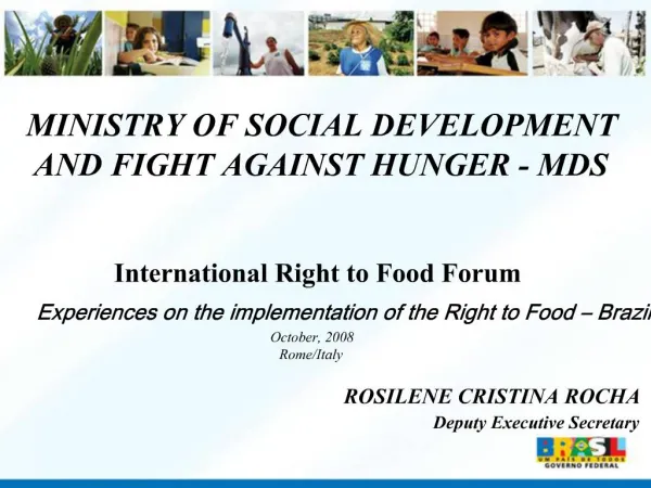 MINISTRY OF SOCIAL DEVELOPMENT AND FIGHT AGAINST HUNGER - MDS