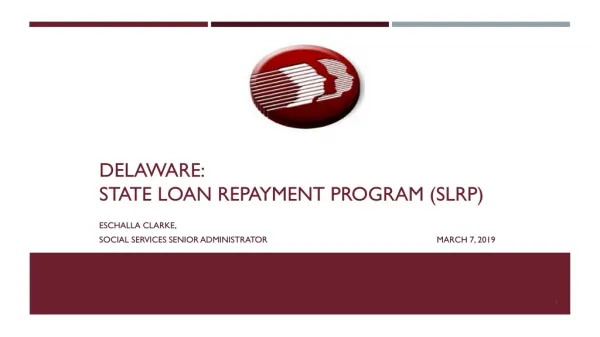 DELAWARE: State loan repayment program (SLRP)