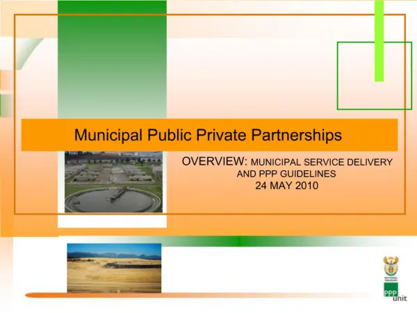 Municipal Public Private Partnerships