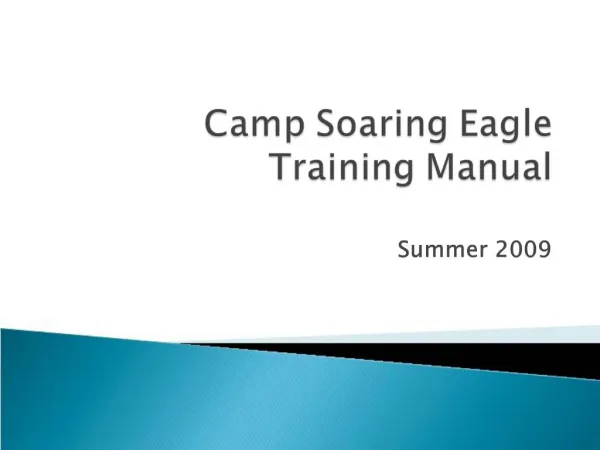Camp Soaring Eagle Training Manual