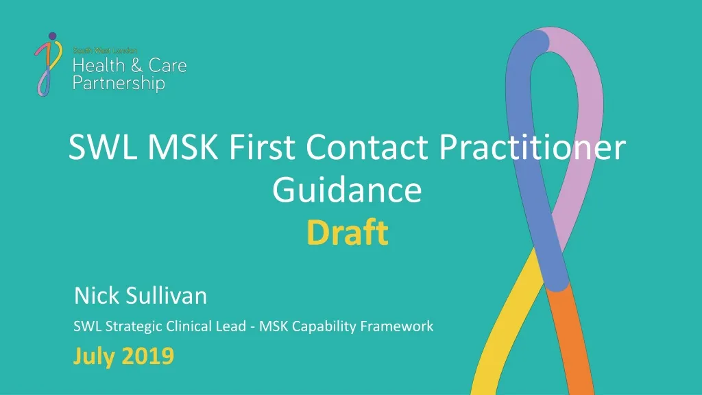 swl msk first contact practitioner guidance draft