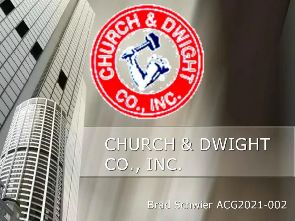 CHURCH DWIGHT CO., INC.