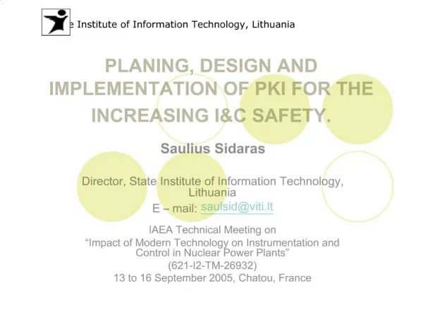 PLANING, DESIGN AND IMPLEMENTATION OF PKI FOR THE INCREASING IC SAFETY.