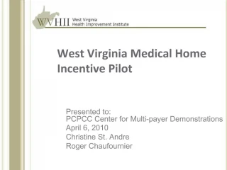 West Virginia Medical Home Incentive Pilot - slide 1
