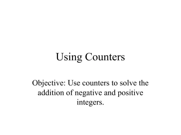 Using Counters