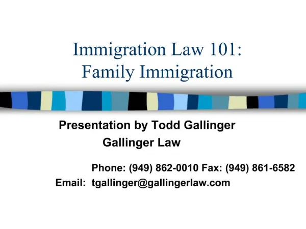 Immigration Law 101: Family Immigration