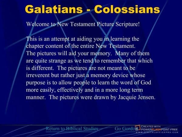 Galatians - Colossians