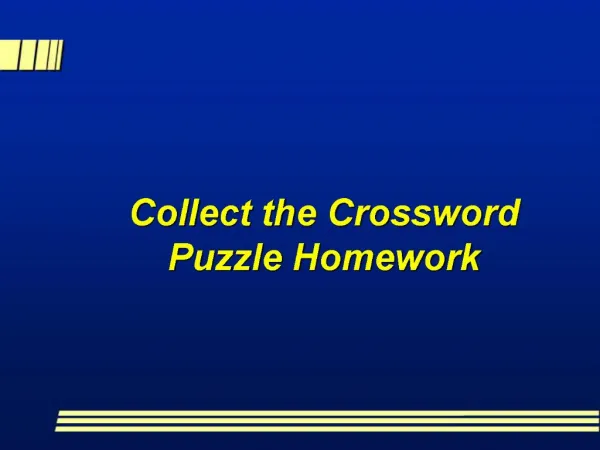Collect the Crossword Puzzle Homework