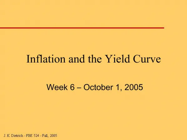 Inflation and the Yield Curve