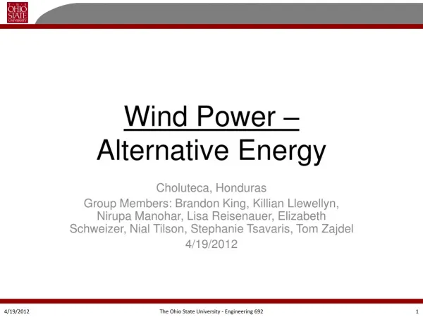 Wind Power – Alternative Energy