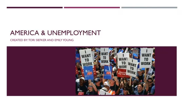 America &amp; Unemployment