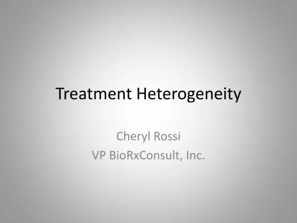 Treatment Heterogeneity