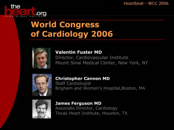 World Congress of Cardiology 2006