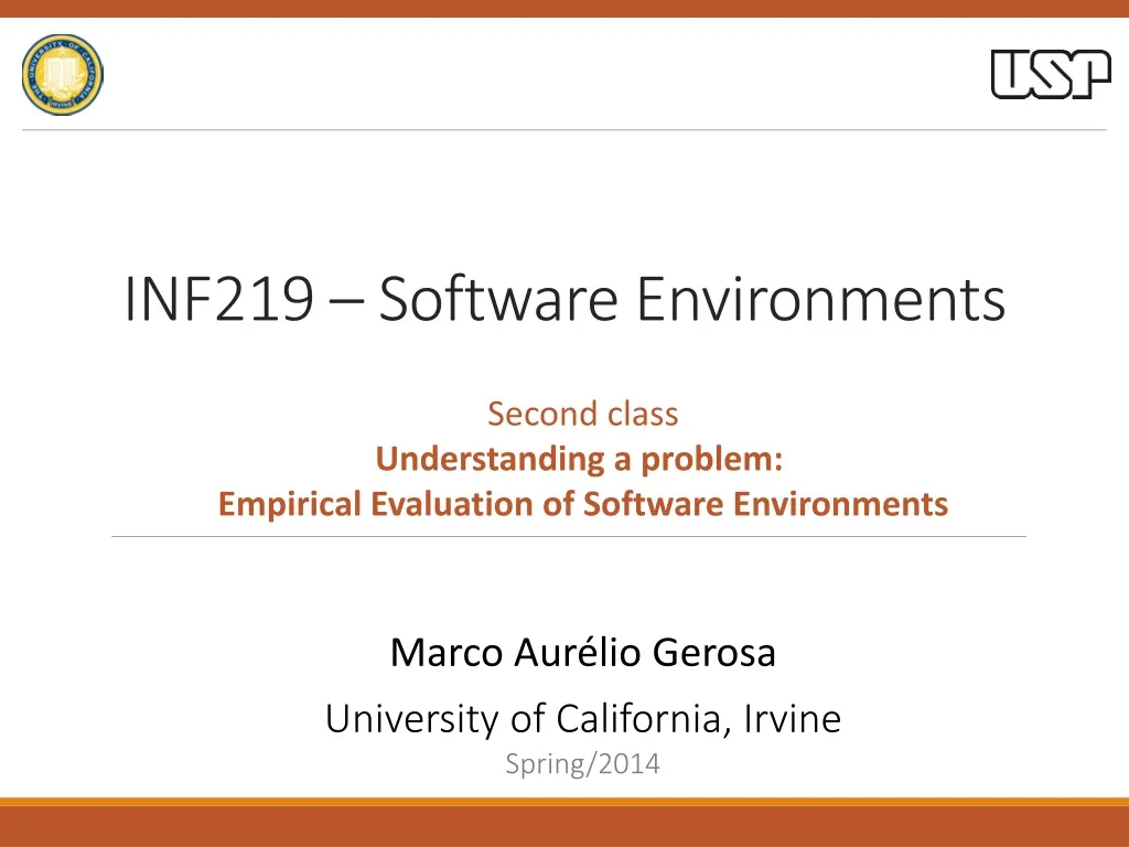 inf219 software environments