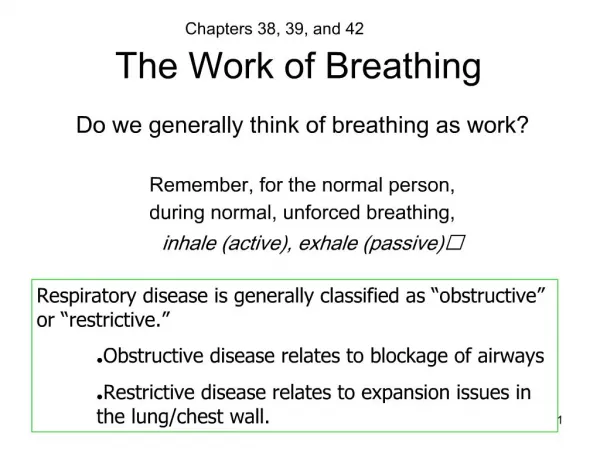 The Work of Breathing