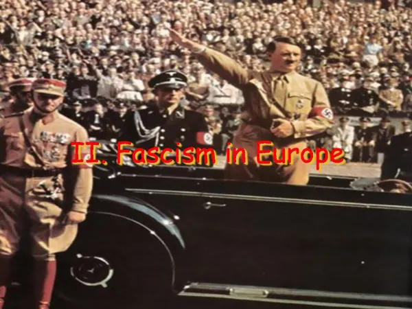II. Fascism in Europe