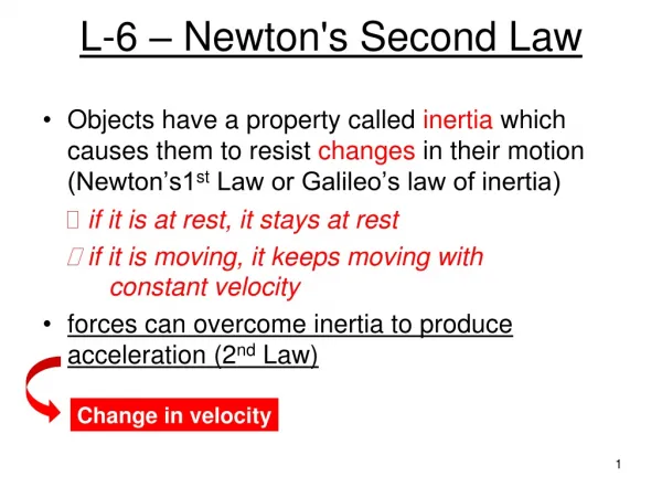 L-6 – Newton's Second Law