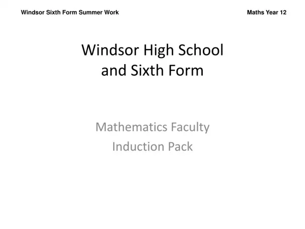Windsor High School and Sixth Form