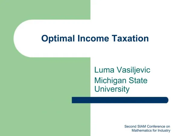 Optimal Income Taxation