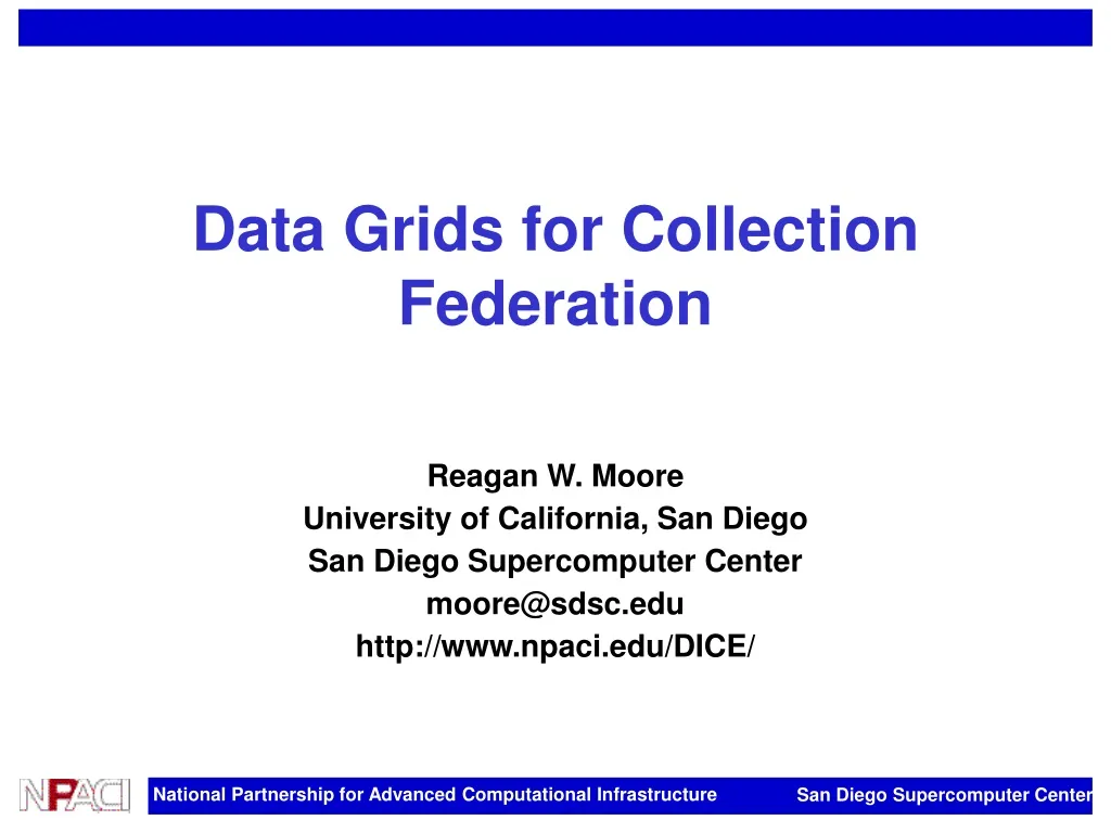 data grids for collection federation reagan
