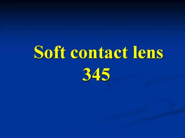 Soft contact lens 345