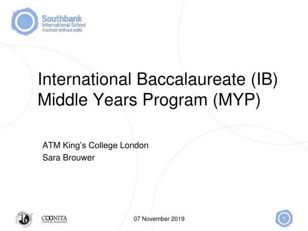 International Baccalaureate (IB) Middle Years Program (MYP)