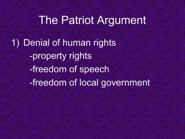 The Patriot Argument