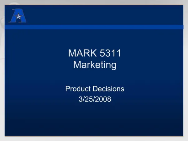 MARK 5311 Marketing