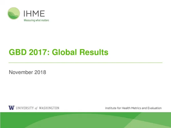GBD 2017: Global Results