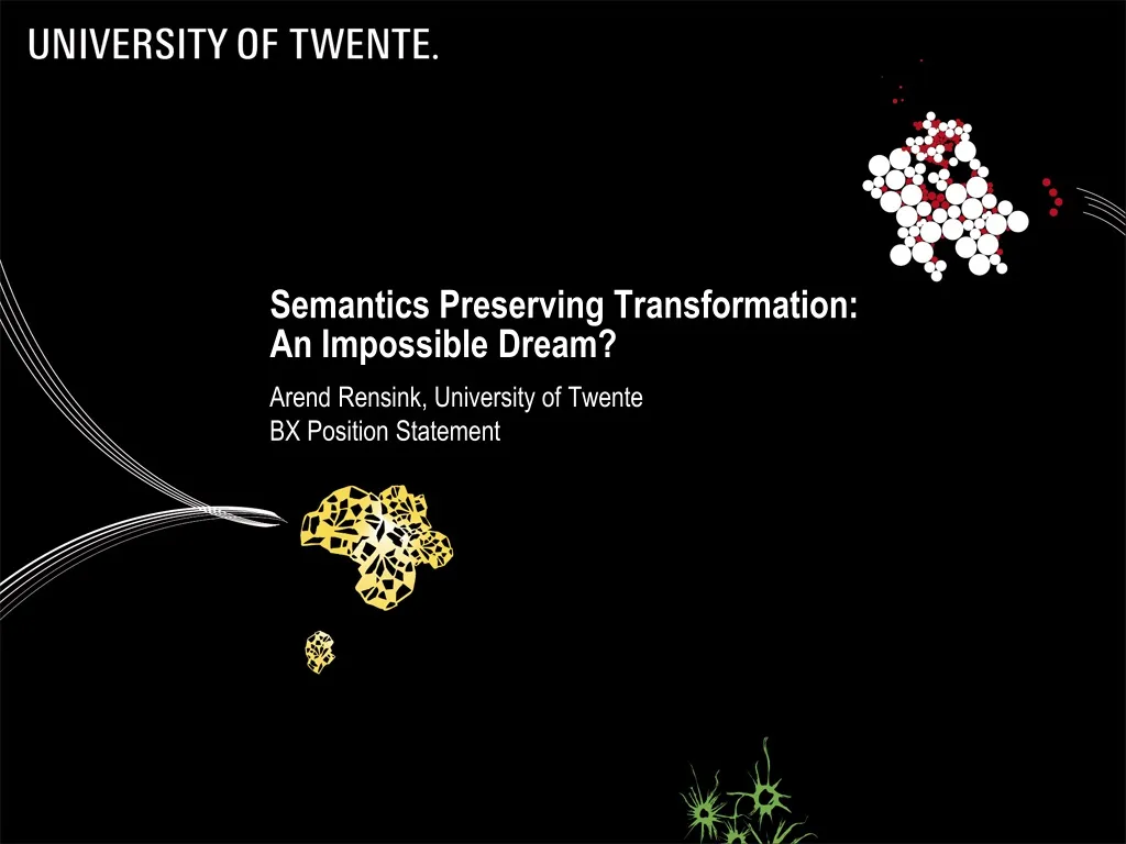 semantics preserving transformation an impossible dream