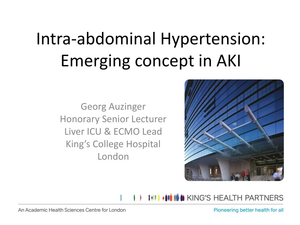 intra abdominal hypertension emerging concept in aki