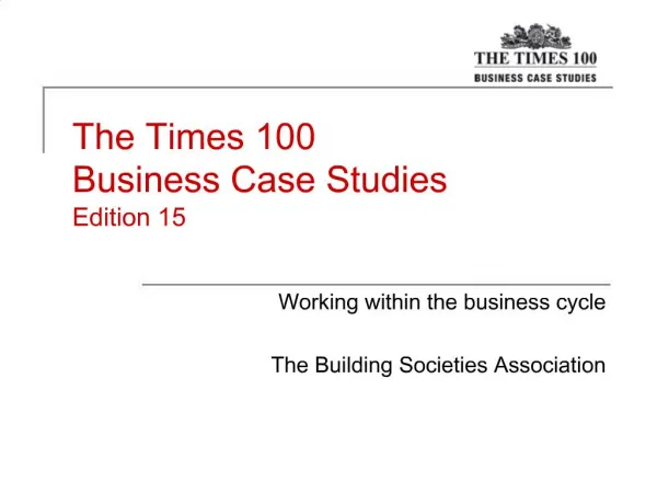 The Times 100 Business Case Studies Edition 15