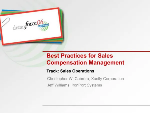 Best Practices for Sales Compensation Management