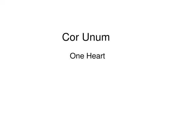 Cor Unum