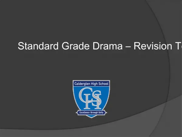 Standard Grade Drama Revision Test