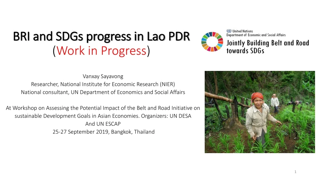 bri and sdgs progress in lao pdr work in progress