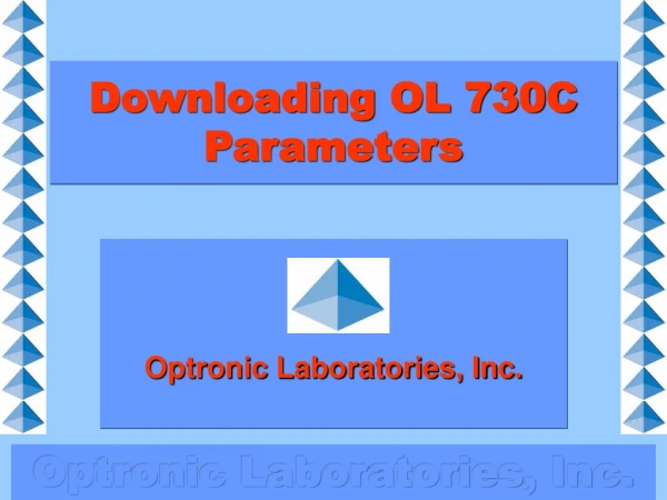 Downloading OL 730C Parameters